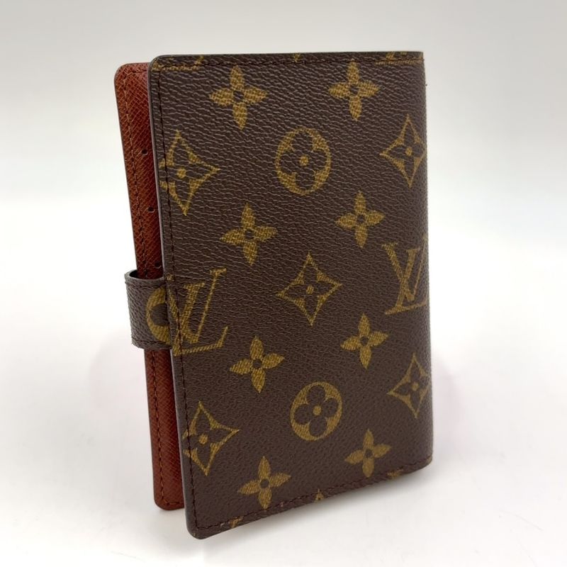 Louis Vuitton Agenda PM Monogram PVC Brown Notebook Cabas - Gold R20005