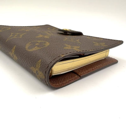 Louis Vuitton Agenda PM Monogram PVC Brown Notebook Cabas - Gold R20005