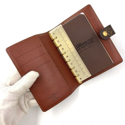Louis Vuitton Agenda PM Monogram PVC Brown Notebook Cabas - Gold R20005