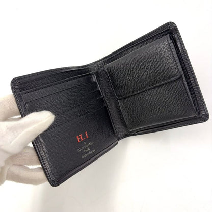 Louis Vuitton Portefeuille Marco Epi Noir Black Leather Black Bifold Wallet