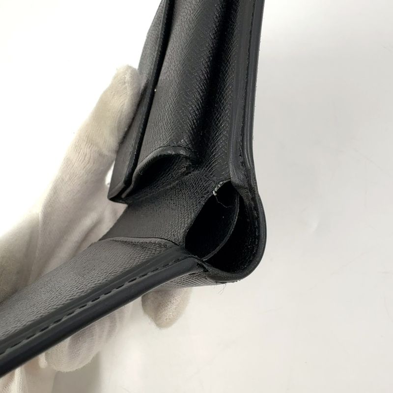 Louis Vuitton Portefeuille Marco Epi Noir Black Leather Black Bifold Wallet