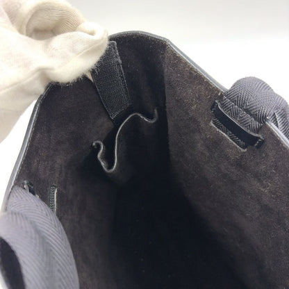 Prada Logo Shape Without Leather Black Tote Bag Silver