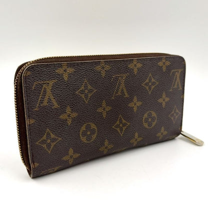 Louis Vuitton Zippy Wallet Monogram PVC Brown Round Zipper Long Wallet Gold
