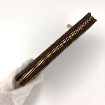 Louis Vuitton Zippy Wallet Monogram PVC Brown Round Zipper Long Wallet Gold