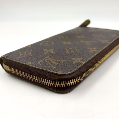 Louis Vuitton Zippy Wallet Monogram PVC Brown Round Zipper Long Wallet Gold
