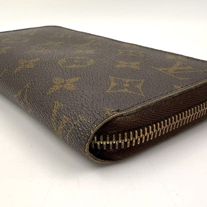 Louis Vuitton Zippy Wallet Monogram PVC Brown Round Zipper Long Wallet Gold