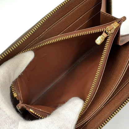Louis Vuitton Zippy Wallet Monogram PVC Brown Round Zipper Long Wallet Gold