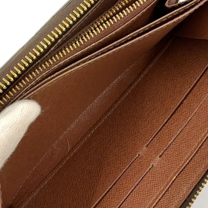 Louis Vuitton Zippy Wallet Monogram PVC Brown Round Zipper Long Wallet Gold