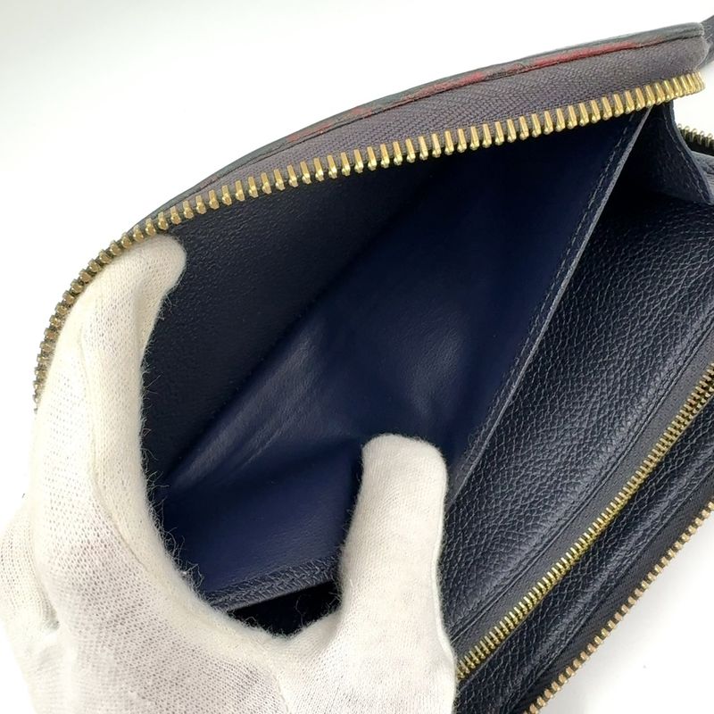 Louis Vuitton Zippy Wallet Monogram Empreinte Monogram Empreinte Marine Rouge