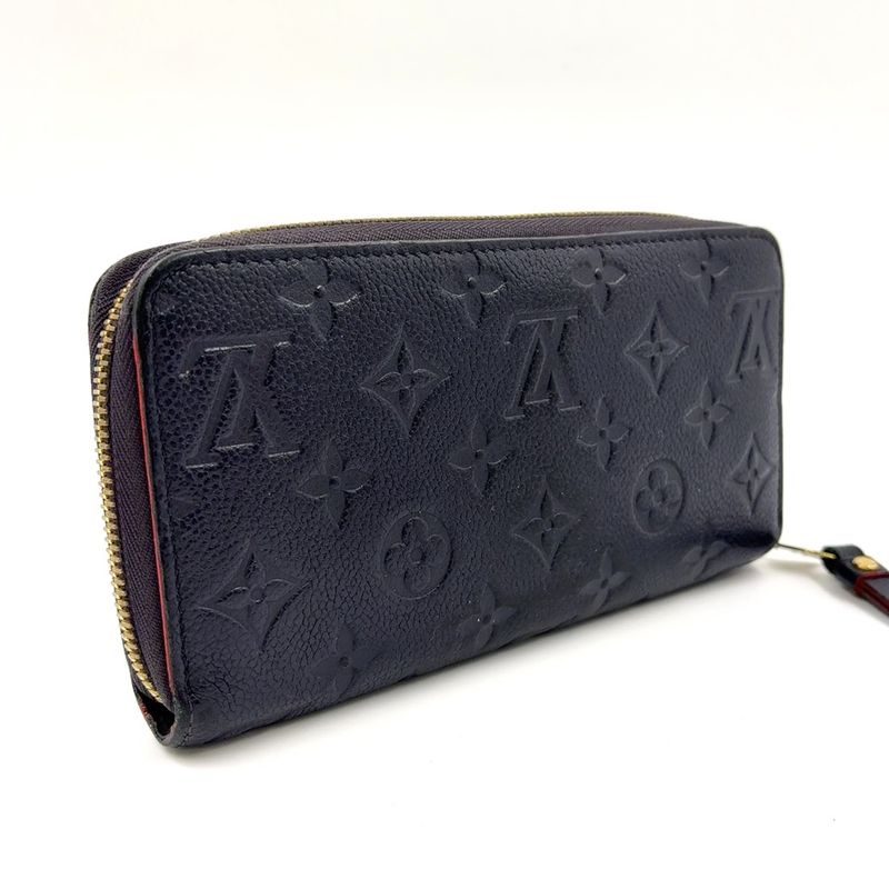 Louis Vuitton Zippy Wallet Monogram Empreinte Monogram Empreinte Marine Rouge