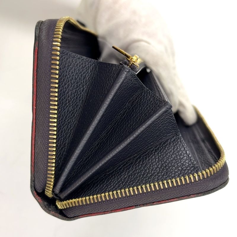 Louis Vuitton Zippy Wallet Monogram Empreinte Monogram Empreinte Marine Rouge