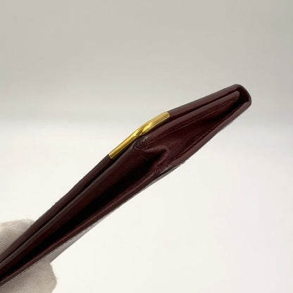 Cartier Must Line Leather Bordeaux Billfold Gold