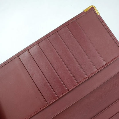 Cartier Must Line Leather Bordeaux Billfold Gold