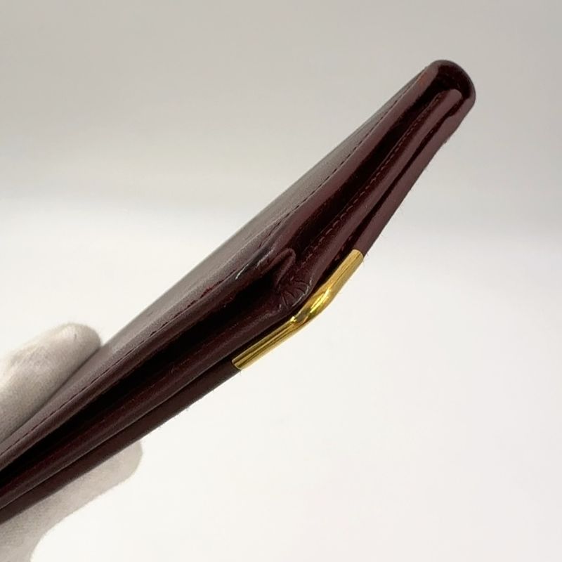 Cartier Must Line Leather Bordeaux Billfold Gold