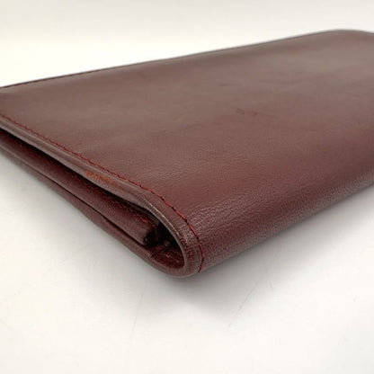 Cartier Must Line Leather Bordeaux Billfold Gold