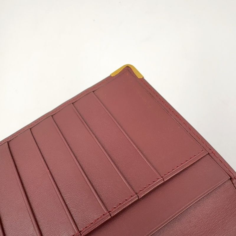 Cartier Must Line Leather Bordeaux Billfold Gold