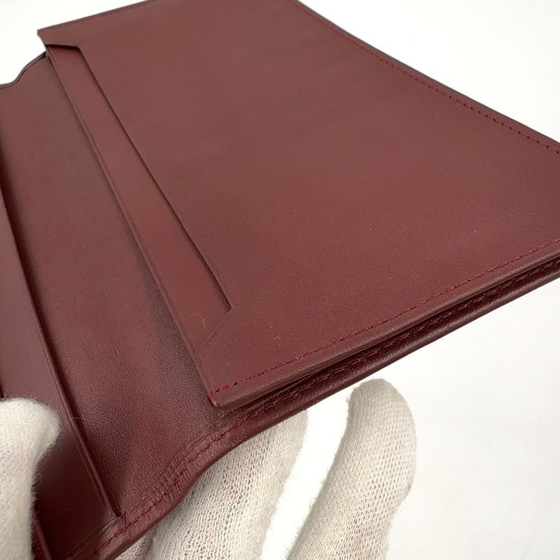 Cartier Must Line Leather Bordeaux Billfold Gold