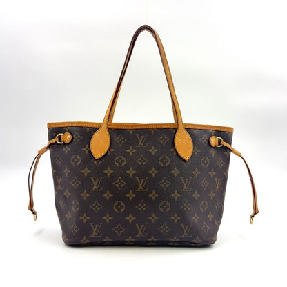 Louis Vuitton Neverfull PM Monogram Leather × PVC Brown Tote Bag Gold M40155
