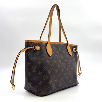 Louis Vuitton Neverfull PM Monogram Leather × PVC Brown Tote Bag Gold M40155