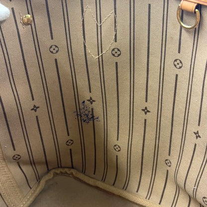 Louis Vuitton Neverfull PM Monogram Leather × PVC Brown Tote Bag Gold M40155