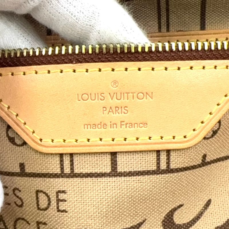 Louis Vuitton Neverfull PM Monogram Leather × PVC Brown Tote Bag Gold M40155