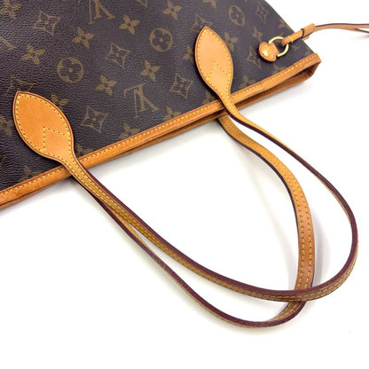 Louis Vuitton Neverfull PM Monogram Leather × PVC Brown Tote Bag Gold M40155