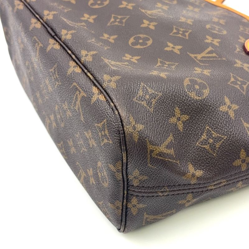 Louis Vuitton Neverfull PM Monogram Leather × PVC Brown Tote Bag Gold M40155