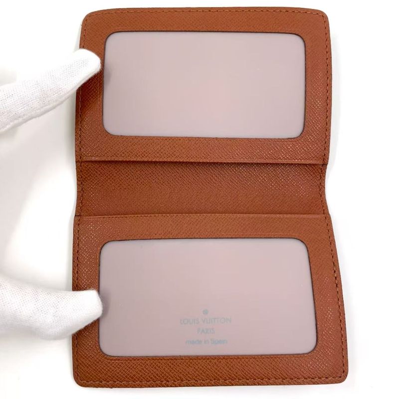 Louis Vuitton Porte 2 Carte Vertical Monogram PVC Brown Card Case Pass Case
