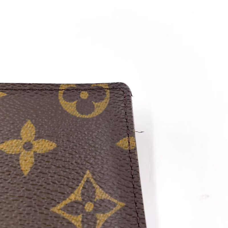 Louis Vuitton Porte 2 Carte Vertical Monogram PVC Brown Card Case Pass Case