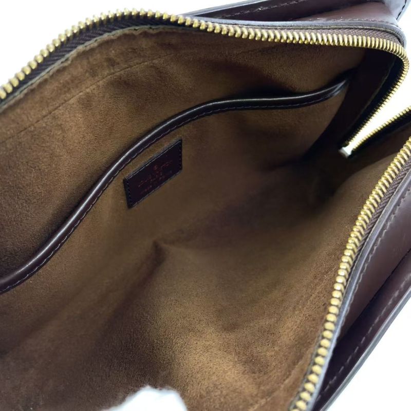 Louis Vuitton Damier Saint Louis Damier Ebene Second Bag Leather X PVC Brown