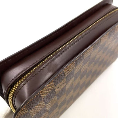 Louis Vuitton Damier Saint Louis Damier Ebene Second Bag Leather X PVC Brown