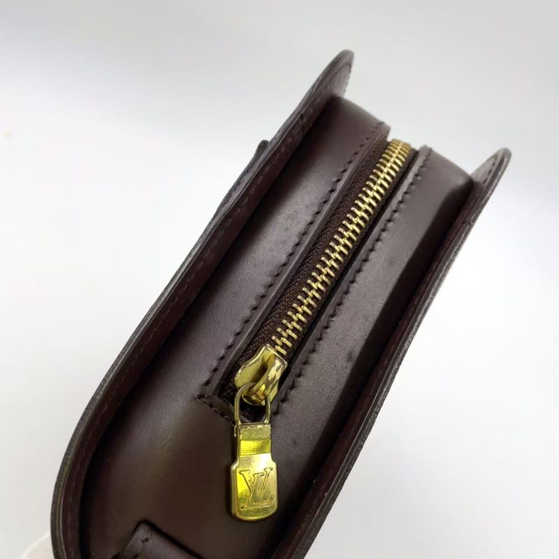 Louis Vuitton Damier Saint Louis Damier Ebene Second Bag Leather X PVC Brown