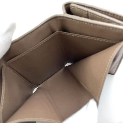 Balenciaga Hourglass Croc Shape Purses Leather Gray Beige Wallet Silver