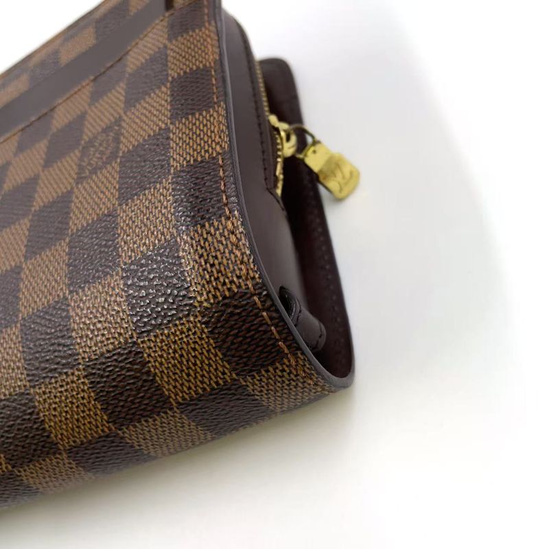 Louis Vuitton Damier Saint Louis Damier Ebene Second Bag Leather X PVC Brown