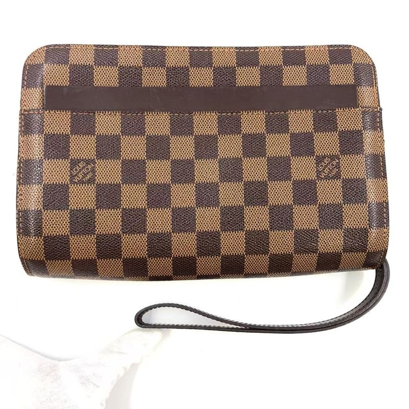 Louis Vuitton Damier Saint Louis Damier Ebene Second Bag Leather X PVC Brown