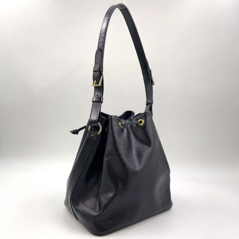 Louis Vuitton Petite Noir Epi Noir Black Leather Black Shoulder Bag Gold M59012