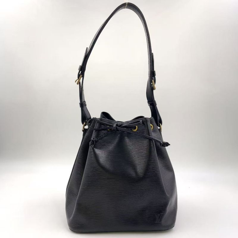 Louis Vuitton Petite Noir Epi Noir Black Leather Black Shoulder Bag Gold M59012