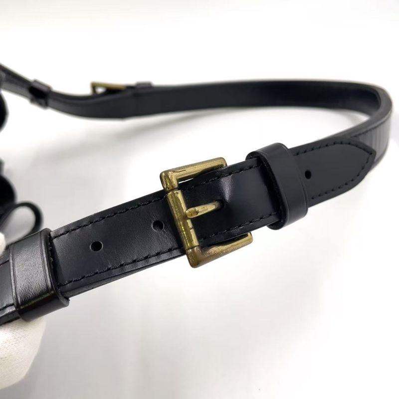 Louis Vuitton Petite Noir Epi Noir Black Leather Black Shoulder Bag Gold M59012