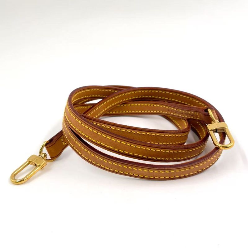 Louis Vuitton Shoulder Strap Leather Beige Gold J00145