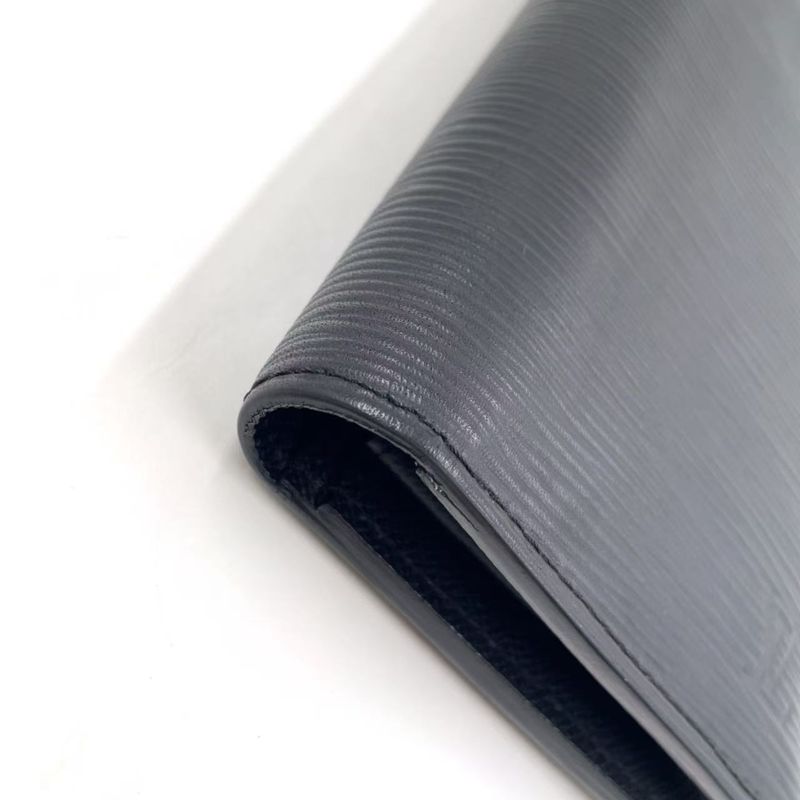 Louis Vuitton Portefeuille Brazza Epi RFID Compatible Leather Black Folded Long