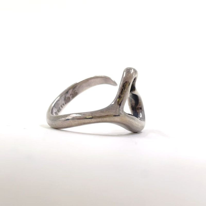 Tiffany & Co Open Heart Sv925 Silver Ring