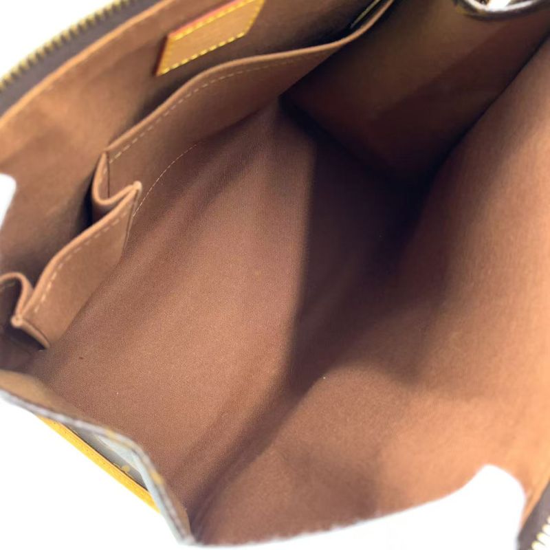 Louis Vuitton Popincourt O Monogram Leather × PVC Brown Tote Bag Gold M40007