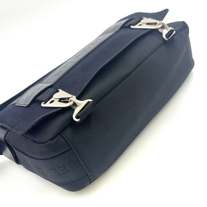 Chanel Sport Line Logo Serial No 9 Leather X Nylon X Felt Black Shoulder Bag