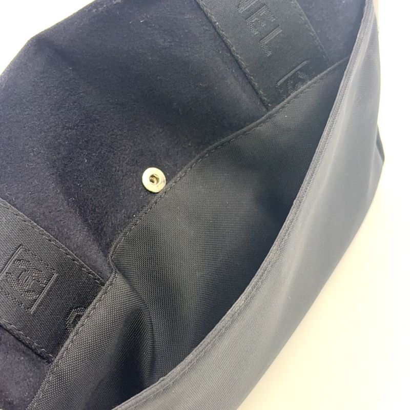 Chanel Sport Line Logo Serial No 9 Leather X Nylon X Felt Black Shoulder Bag