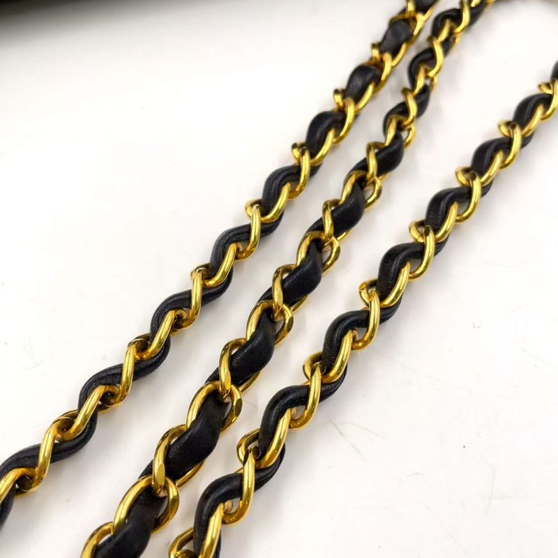 Chanel Matelasse Zipper Serial No 3 Lambskin Black Shoulder Bag Gold