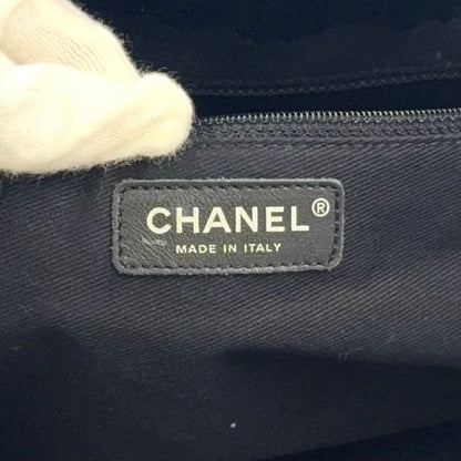 Chanel Camellia Matelasse Serial No 13 Series Enamel Leather X Fur Black Chain