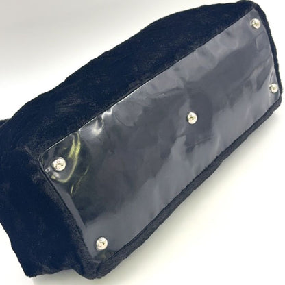 Chanel Camellia Matelasse Serial No 13 Series Enamel Leather X Fur Black Chain