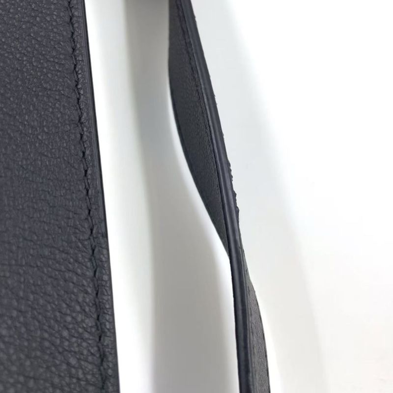 Louis Vuitton Monogram Helmet Drawstring RFID Compatible Leather Black Tote Bag