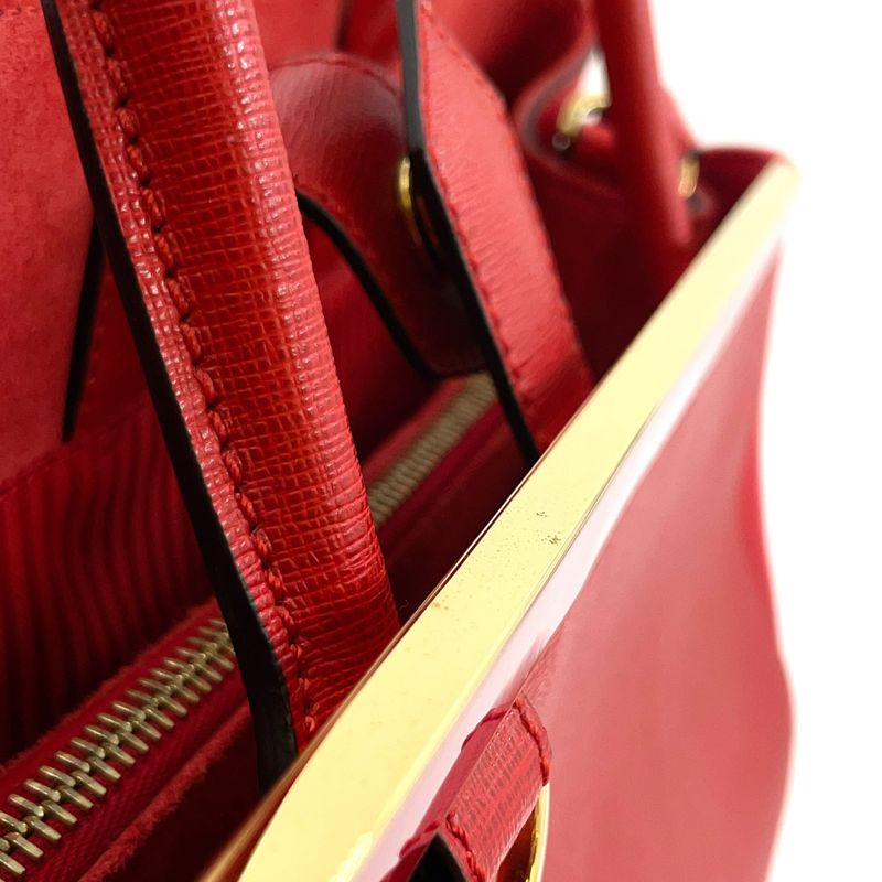 Fendi Toujours 2WAY Shoulder Leather Red Handbag Gold 8bh250-d7e