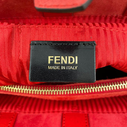 Fendi Toujours 2WAY Shoulder Leather Red Handbag Gold 8bh250-d7e